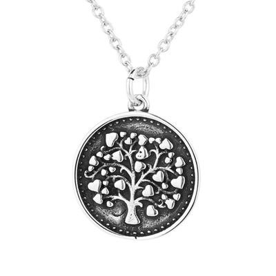 14.4in 10g Chroker Sterling Silver Necklace X18 Tree Of Life Pendant