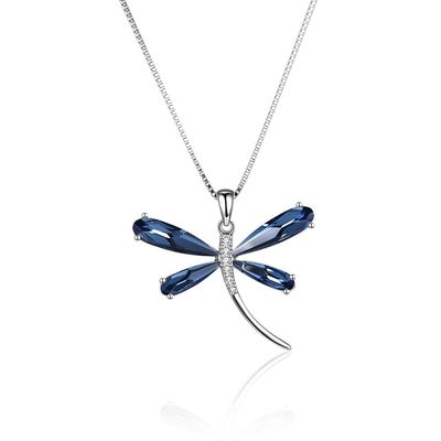 29mm 5 Gram Dragonfly Pendant Necklace 20in S925 Silver Necklace SGS