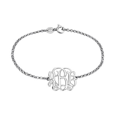7.48in 0.42oz Sterling Silver Personalized Name Bracelets Silver Name Plate Bracelet oDM