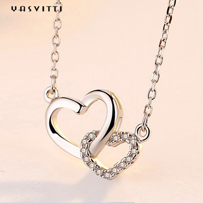 Women's Jewelry Classic 925 Sterling Silver Necklace Heart Necklace OEM
