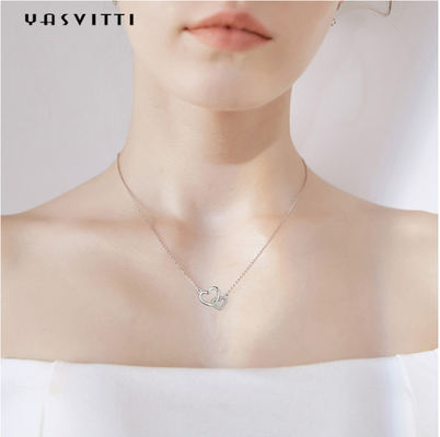 Women's Jewelry Classic 925 Sterling Silver Necklace Heart Necklace OEM