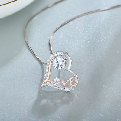 YASVITTI I Love You Heart Pendant Necklaces Birthday Valentine's Day Mother's Day Christmas Mom Gifts Jewelry for Women