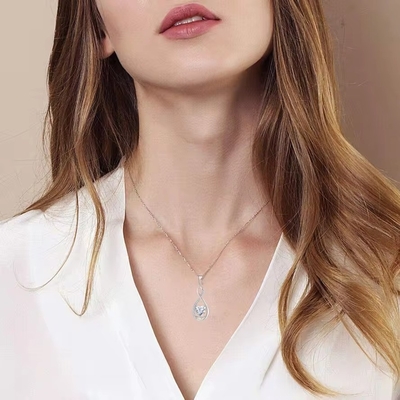 YASVITTI Gemstone Infinity Pendant Necklaces Cubic Zirconia Birthstone Heart 925 Sterling Silver Necklaces