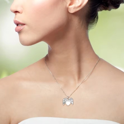 YASVITTI 925 Sterling Silver Mom I Love You Forever Heart Locket Pendant Necklace for Women