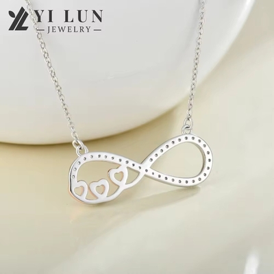 YASVITTI Wholesale Personalized High End Silver Necklace Rose Gold Plated Heart Necklace Chain for Jewelry