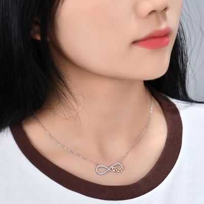 YASVITTI Wholesale Personalized High End Silver Necklace Rose Gold Plated Heart Necklace Chain for Jewelry