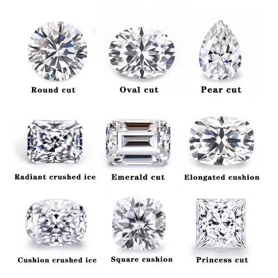 Lab Grown Loose Moissanite Diamond VVS Certificate 7-Carat Bright Custom Synthetic Gems