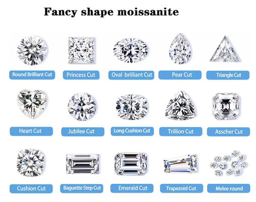 White Clear Jewelry Color Moissanite Heart Arrow Radiant Rings Cut