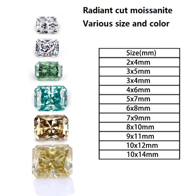 White Clear Jewelry Color Moissanite Heart Arrow Radiant Rings Cut