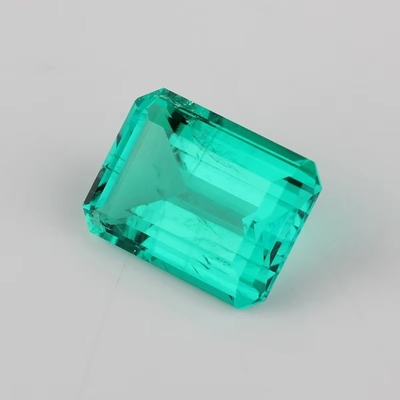 7*9mm Octagon Emerald Cut Green Synthetic Emerald Stone Forever One Color Moissanite