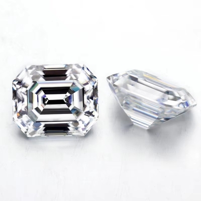 Emerald Cut EF White VVS Synthetic Gemstone Loose Moissanite Diamond For Rings