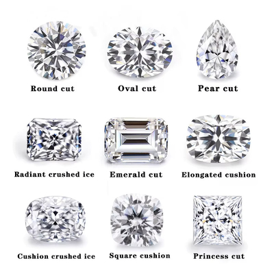 Emerald Cut EF White VVS Synthetic Gemstone Loose Moissanite Diamond For Rings