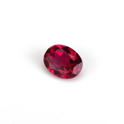 8*12mm Coloured moissanite Oval Blood Red Crystal Glass Moissanite for Engagement Rings