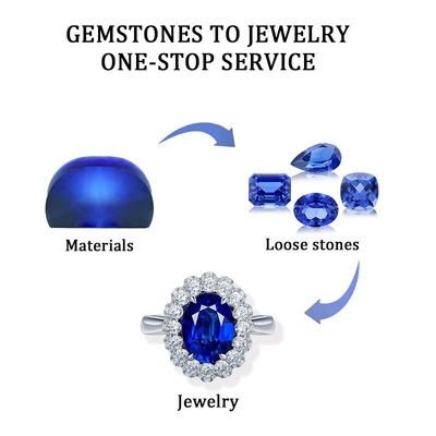 Lab Grown Blue Sapphire Gemstones In Various Shapes And Sizes for jewelry