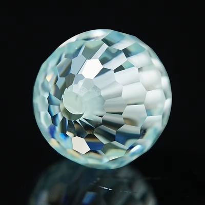 Gemstone Material Synthetic Lab Created Round Blue Moissanite Beads For Jewelry Making