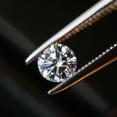 5mm-20mm VVS1 White Round Cut Loose Moissanite Stone Heat Treated for Stud Earrings
