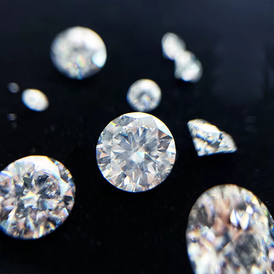 5mm-20mm VVS1 White Round Cut Loose Moissanite Stone Heat Treated for Stud Earrings