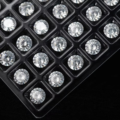 5mm-20mm VVS1 White Round Cut Loose Moissanite Stone Heat Treated for Stud Earrings