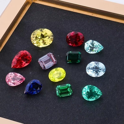 Synthetic Lab Grown Emerald Gemstone VVS All Size Shapes Customized