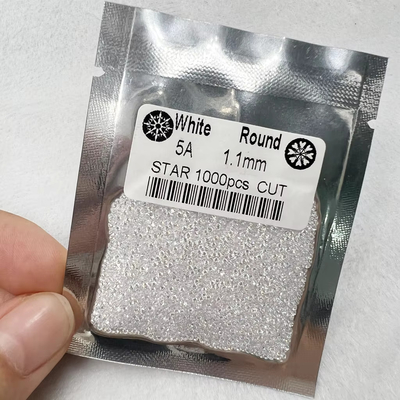 5A Quality 1000pcs/Bag 1mm - 3.0mm Stone Gems White Cubic Zirconia For Jewelry