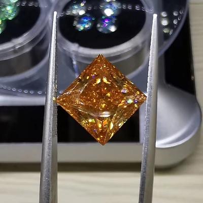 Princess Cut Vivid Yellow Mosanita VVS Loose Emerald Moissanite Diamond moissanite rings pink moissanite promise ring
