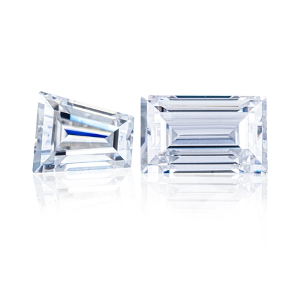 moissanite solitaire ring Wholesale Mossanite Gem Tapered Baguette Cut Charles VVS Loose Moissanite Diamond gem