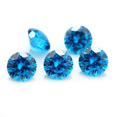 Wholesale 3A Colors CZ Stones Round Cut 3.0mm-9.0mm Cubic Loose Moissanite Diamond For Silver Jewelry