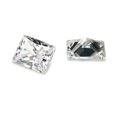 Factory Wholesale Gemstone Color Moissanite Rectangle 3A 5A Loose Cubic Zirconia Stones 4ct For Moissanite Ring