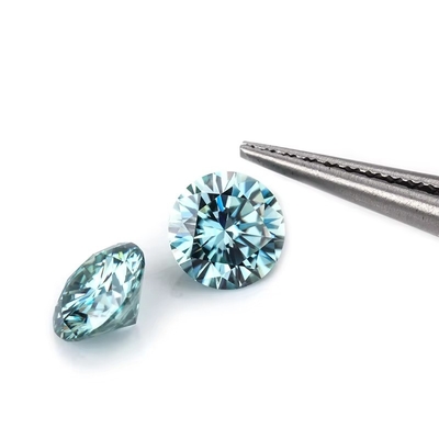 Wholesale GRA Moissanite Gray Pink Yellow Champagne Blue Green Round Cut Loose Moissanite Diamond For Jewelry Making