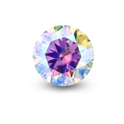 Gem Best Round Cut Dark Green Loose Mossanite Stone For Women's Wedding Bands Optical Special Effects Color Play Or Fire