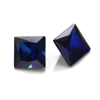 Gems Synthetic 34# Sapphire Square 1.5x1.5mm-10x10mm Corundum Loose Gemstone For Rings Vvs Moissanite Custom Pendant