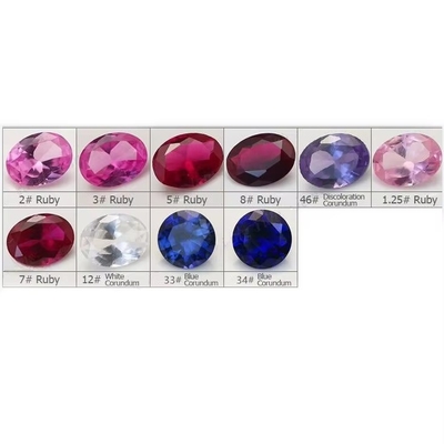 Gems Synthetic 34# Sapphire Square 1.5x1.5mm-10x10mm Corundum Loose Gemstone For Rings Vvs Moissanite Custom Pendant