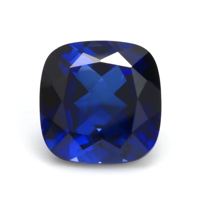 Unique Moissanite Synthetic Sapphire Stone Cushion Cut 34# Blue Corundum Loose Gemstone For Jewelry Making
