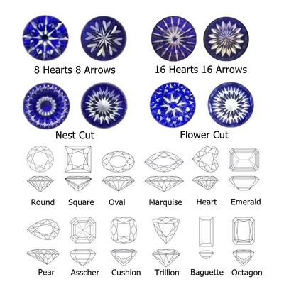 GRA Certificate Cut White Moissanite Diamond Princess Oval Pear Asscher Radiant Emerald Cut Loose Moissanite Stones VVS