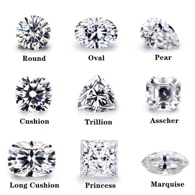 Melee Moissanite Diamond Per Carat Round Cut DEF Small Size Moissanite VVS1 Lab Grown Diamond Gemstone Shape Square