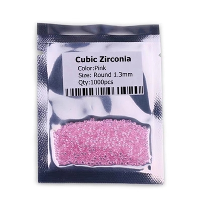 3A Quality Pink Color Wholesale Loose Gemstones Round Shape 2mm 3mm Synthetic Cubic Zirconia Custom Moissanite for Pendant