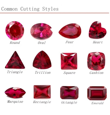 Princess Square Cut Synthetic Ruby 5# Corundum Loose Gemstone Moissanite For Engagement Rings