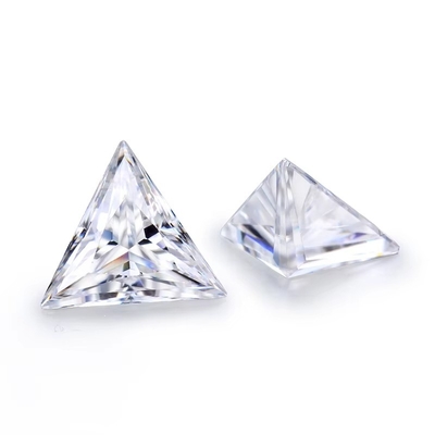 D Colorless Synthetic Moissanite Triangle Cut VVS1 Loose Moissanite Diamond 5 Carat Ring