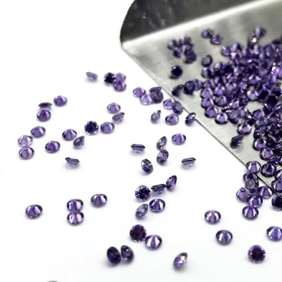 Wholesale 3A Color Cz Stones Small Size Round Cut 0.8mm To 3mm Loose Gemstone Synthetic Cubic Zirconia For Sale