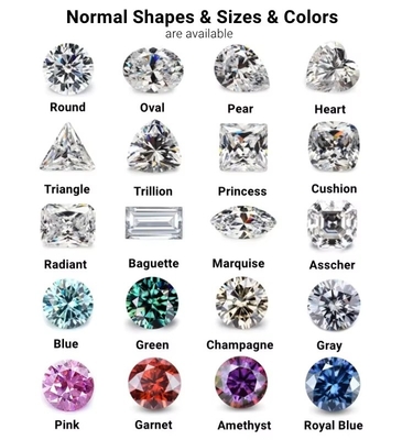 Factory Wholesale Pink Moissanite Diamond Round Brilliant Cut 3.0mm-12.0mm VVS1 Loose Moissanite Stones 4 Carat Ring