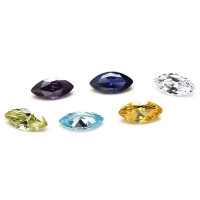 30 Colors CZ Stones Marquise Cut 3x1.5mm Synthetic Cubic Zirconia for Jewelry Making
