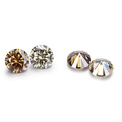 GRA Certificate 1ct Round Cut 6.5mm VVS1 Loose Moissanite Diamond in White Pink Yellow Champagne Blue Green for Jewelry