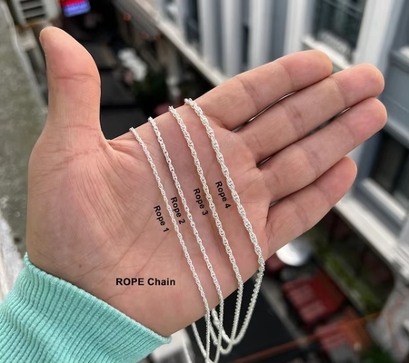 Wholesale Jewelry Italian 925 Sterling Silver Figaro Chain Necklace Gold Silver Chain For Women