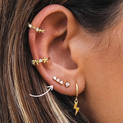 925 Sterling Silver Wholesale Jewelry Minimalist Small 925 Sterling Silver Zircon Stud Earrings Gold Plated Earrings For Women
