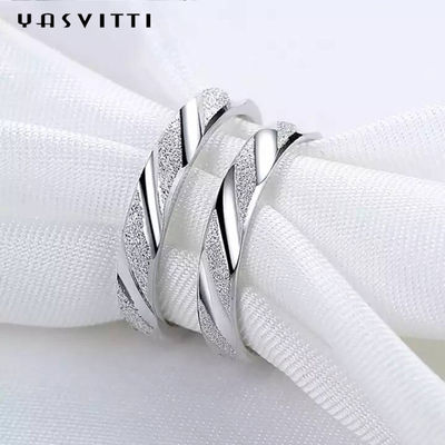 2.11g Festival 19mm Solid Sterling Silver Rings Silver Engraved Ring SGS