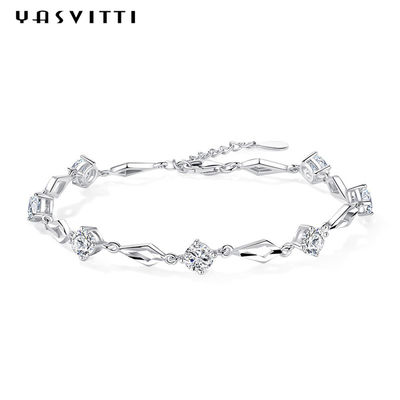 19.5cm 5 Gram Silver Slider Bracelet Love Heart Bracelet Gold ODM