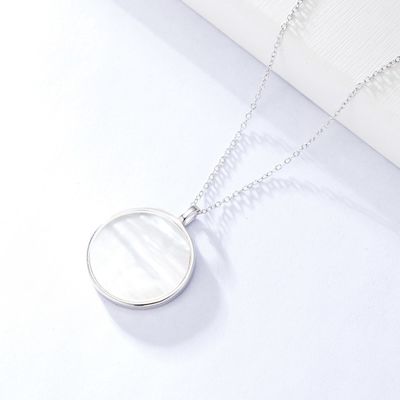 0.6in PVD Plating Sterling Silver Jewelry Necklaces 10 Gram CZ Necklace