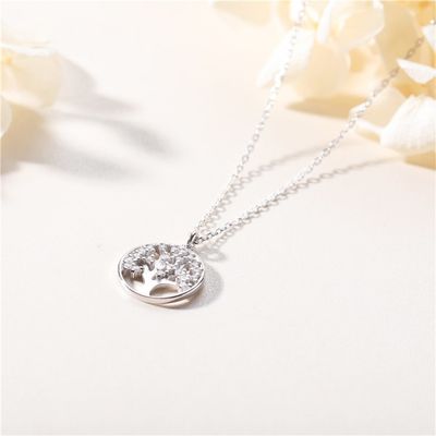 10 Gram 0.02m Tree Of Life Pendant Necklace Wedding 5A Cubic Zirconia Necklace