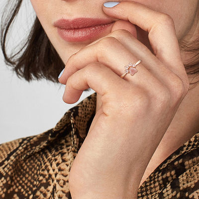 0.9cm 2.05 gram Sterling Silver Jewelry Rings 10k Gold ​cat Claw Rings