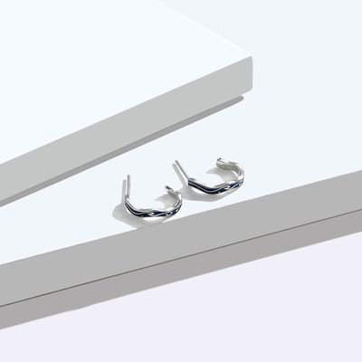 0.07oz 1.4x1.2cm Sterling Silver Jewelry Earrings Blue Trendy Moon Star Earring